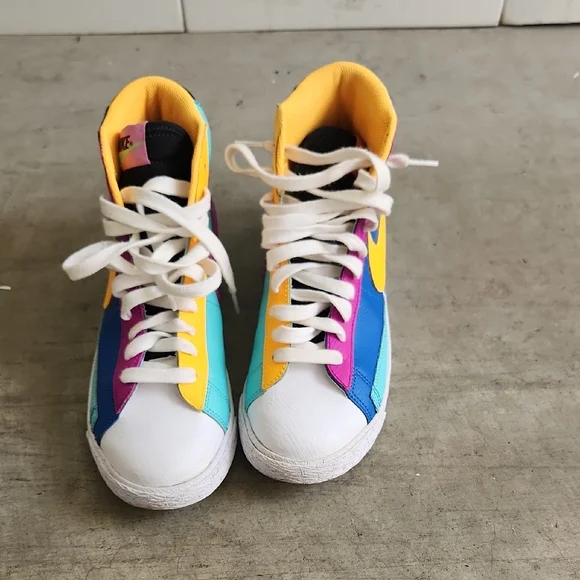 NIKE BLAZE MID  BATTLE BLUE MULTICOLOR CZ9441-400 SNEAKERS US 6Y - Picture 2 of 7